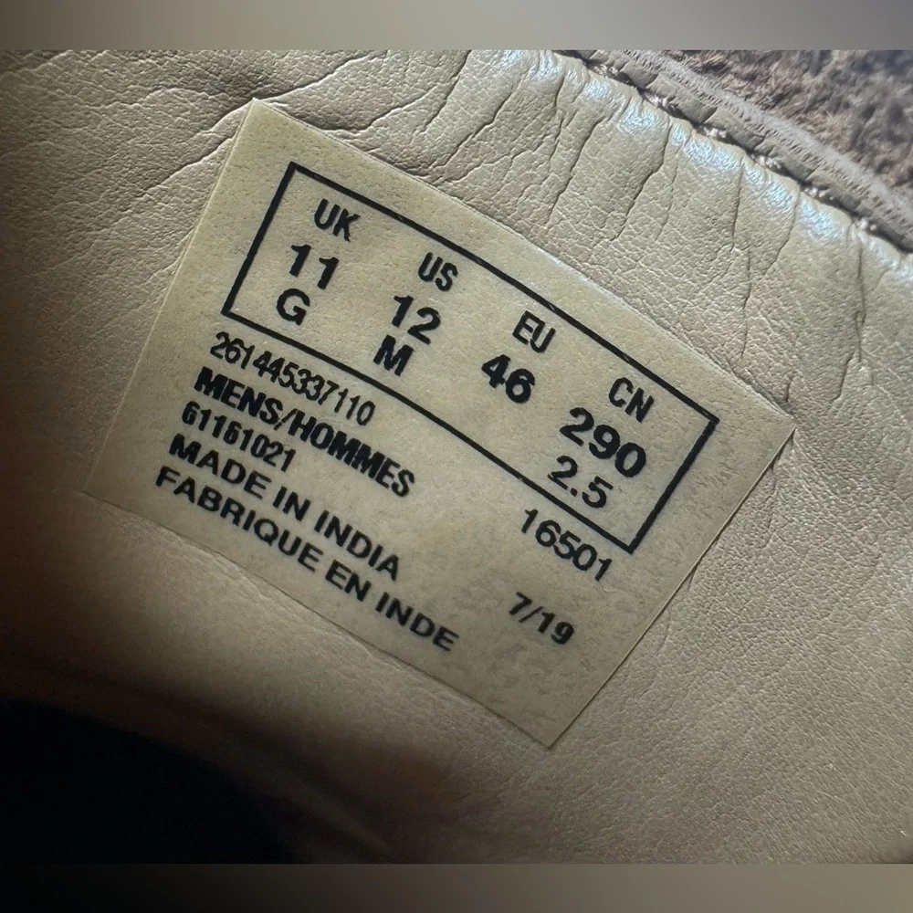 Clarks Atticus Vibe 261445337 Taupe Nubuck Wingtip Oxfords‎ Shoes Men’s Size 12M